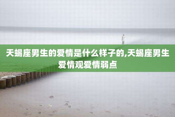 天蝎座男生的爱情是什么样子的,天蝎座男生爱情观爱情弱点