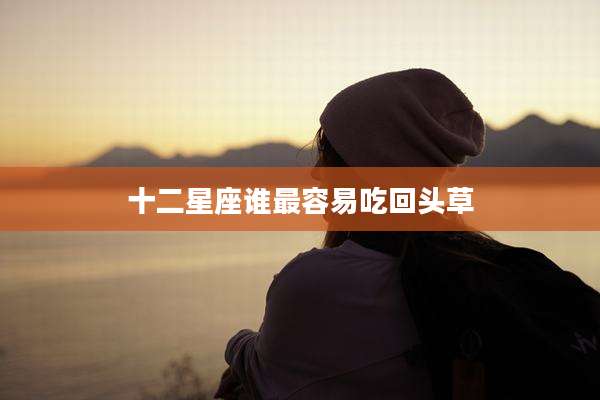 十二星座谁最容易吃回头草