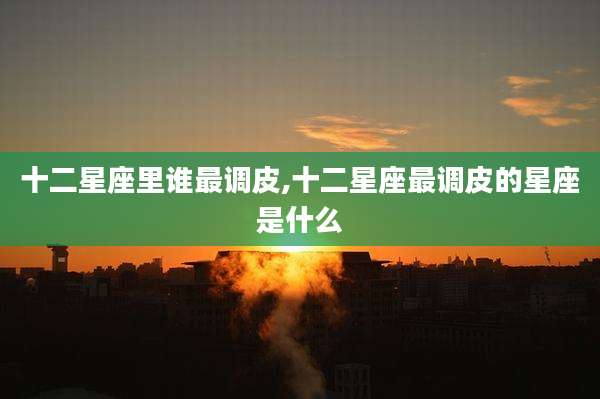 十二星座里谁最调皮,十二星座最调皮的星座是什么