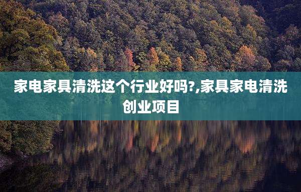 家电家具清洗这个行业好吗?,家具家电清洗创业项目