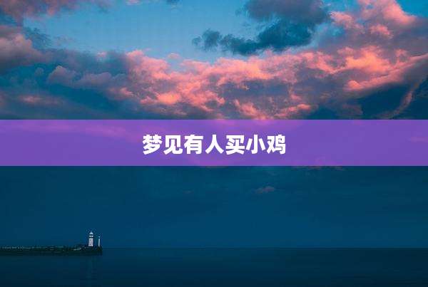 梦见有人买小鸡