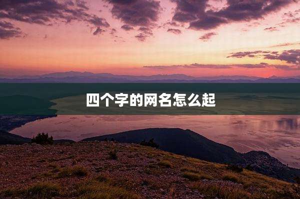 四个字的网名怎么起