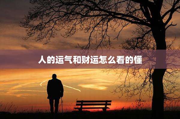 人的运气和财运怎么看的懂