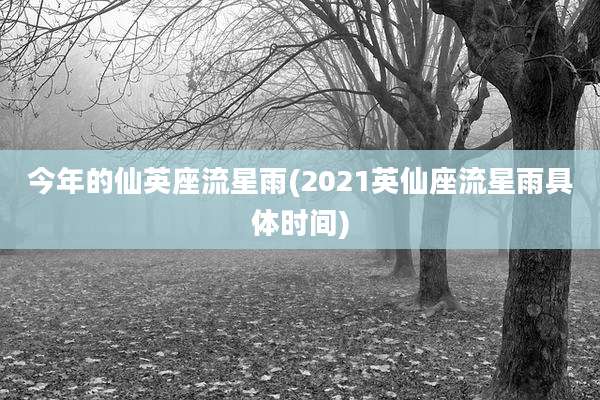 今年的仙英座流星雨(2021英仙座流星雨具体时间)