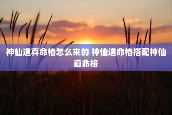 神仙道真命格怎么来的 神仙道命格搭配神仙道命格