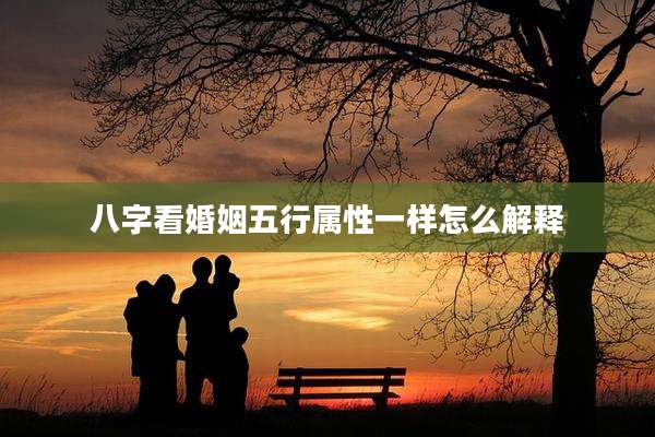 八字看婚姻五行属性一样怎么解释