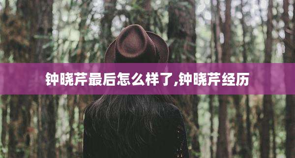 钟晓芹最后怎么样了,钟晓芹经历