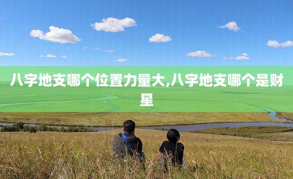 八字地支哪个位置力量大,八字地支哪个是财星