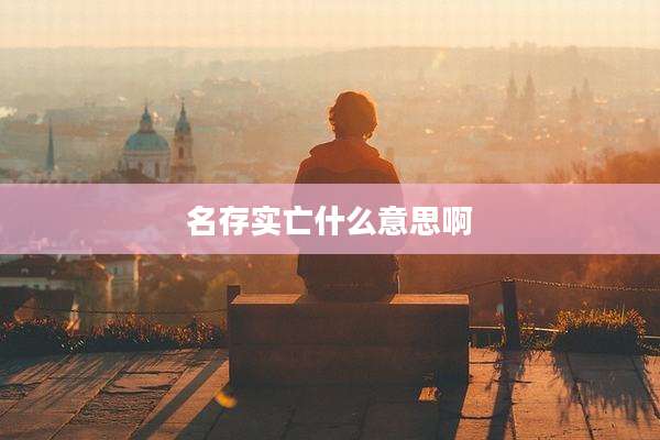 名存实亡什么意思啊
