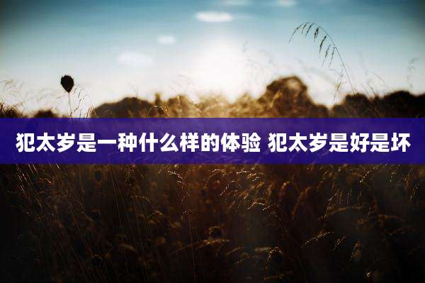 犯太岁是一种什么样的体验 犯太岁是好是坏