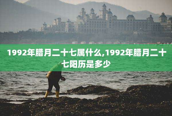 1992年腊月二十七属什么,1992年腊月二十七阳历是多少
