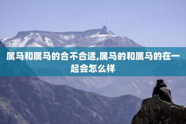 属马和属马的合不合适,属马的和属马的在一起会怎么样