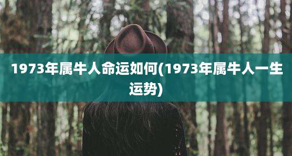 1973年属牛人命运如何(1973年属牛人一生运势)