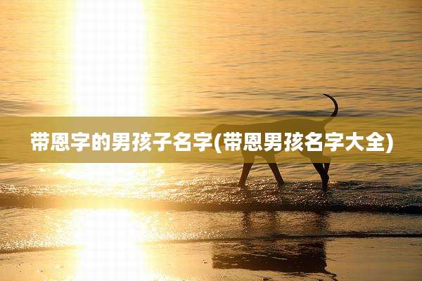 带恩字的男孩子名字(带恩男孩名字大全)