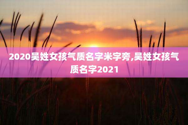 2020吴姓女孩气质名字米字旁,吴姓女孩气质名字2021