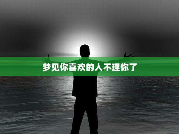 梦见你喜欢的人不理你了