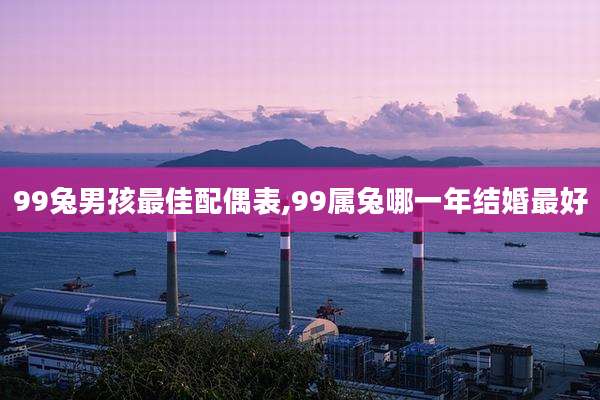 99兔男孩最佳配偶表,99属兔哪一年结婚最好