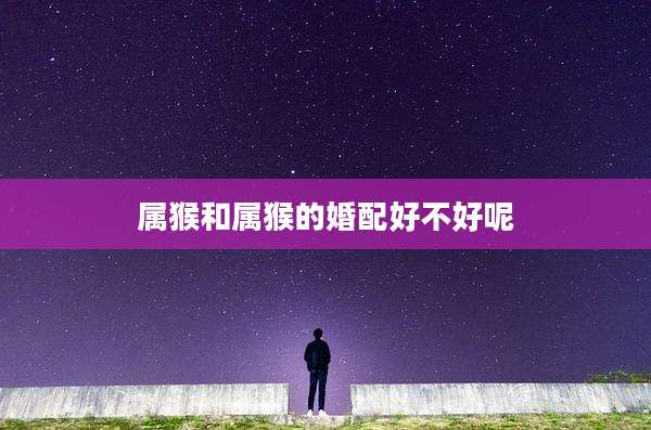 属猴和属猴的婚配好不好呢