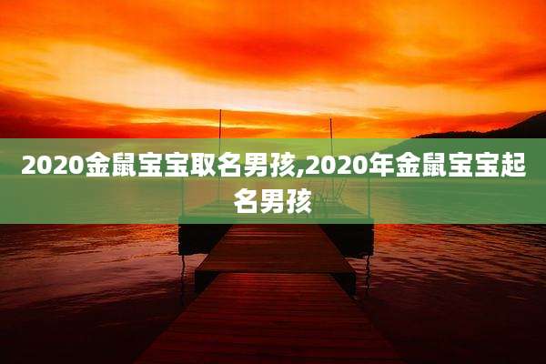 2020金鼠宝宝取名男孩,2020年金鼠宝宝起名男孩