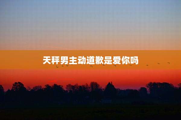 天秤男主动道歉是爱你吗