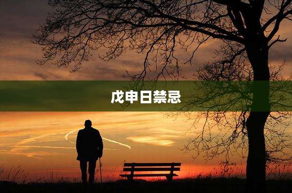 戊申日禁忌