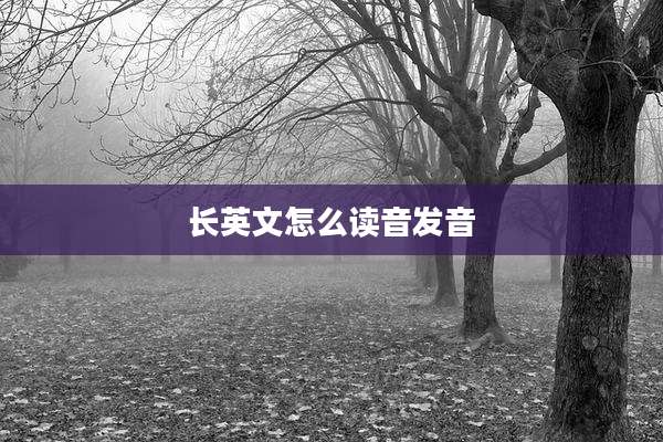 长英文怎么读音发音