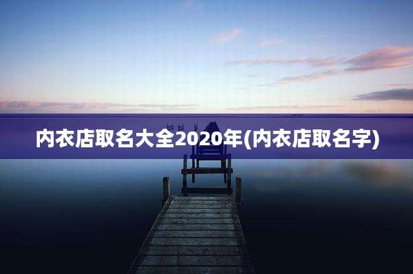 内衣店取名大全2020年(内衣店取名字)