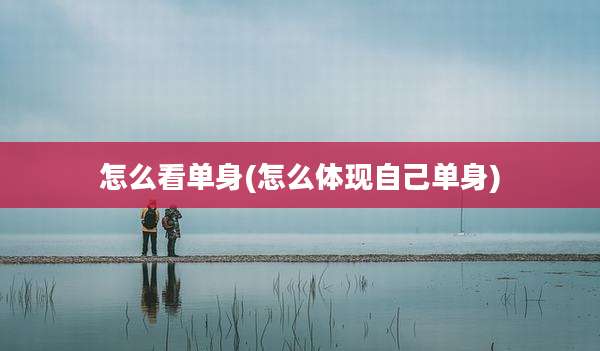 怎么看单身(怎么体现自己单身)
