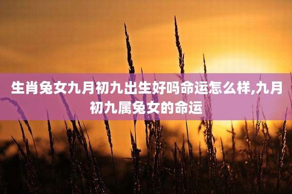 生肖兔女九月初九出生好吗命运怎么样,九月初九属兔女的命运