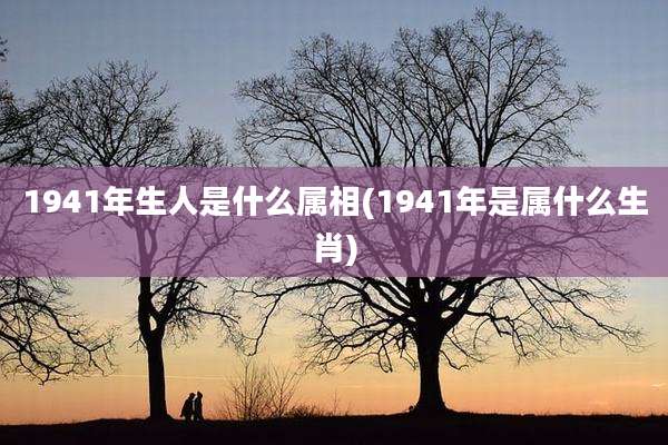 1941年生人是什么属相(1941年是属什么生肖)