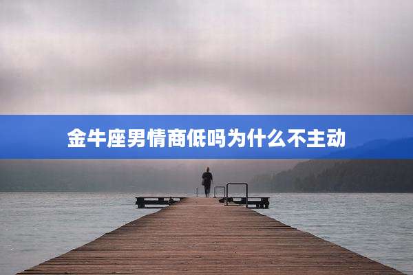 金牛座男情商低吗为什么不主动
