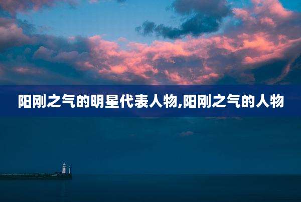 阳刚之气的明星代表人物,阳刚之气的人物