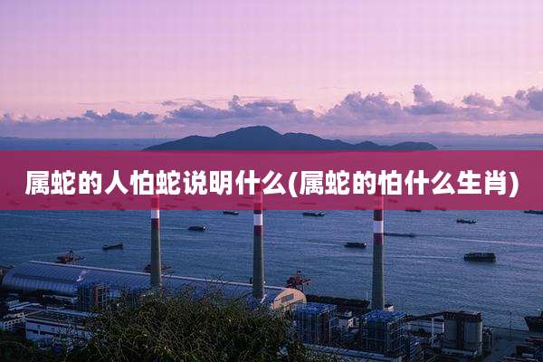 属蛇的人怕蛇说明什么(属蛇的怕什么生肖)