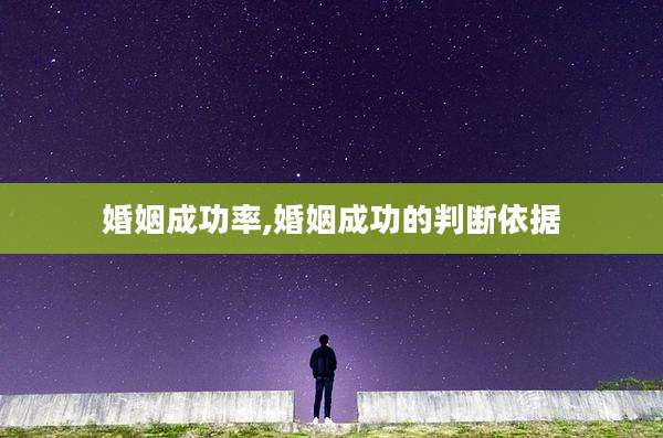 婚姻成功率,婚姻成功的判断依据