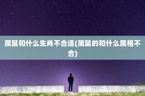 属鼠和什么生肖不合适(属鼠的和什么属相不合)