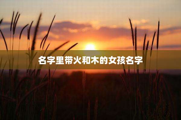 名字里带火和木的女孩名字