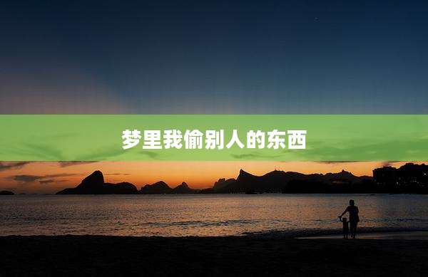 梦里我偷别人的东西