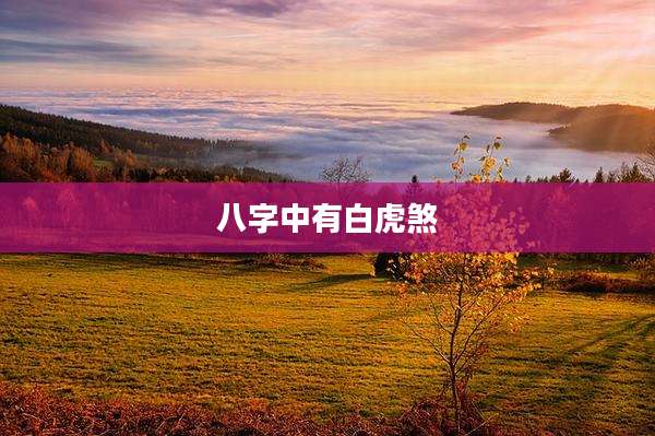 八字中有白虎煞