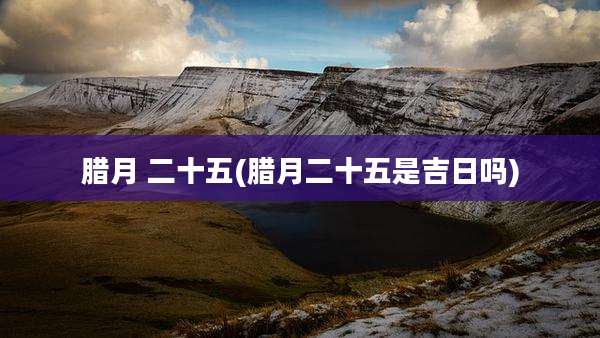 腊月 二十五(腊月二十五是吉日吗)