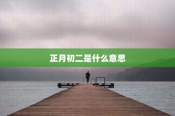 正月初二是什么意思