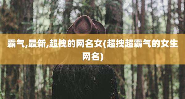 霸气,最新,超拽的网名女(超拽超霸气的女生网名)
