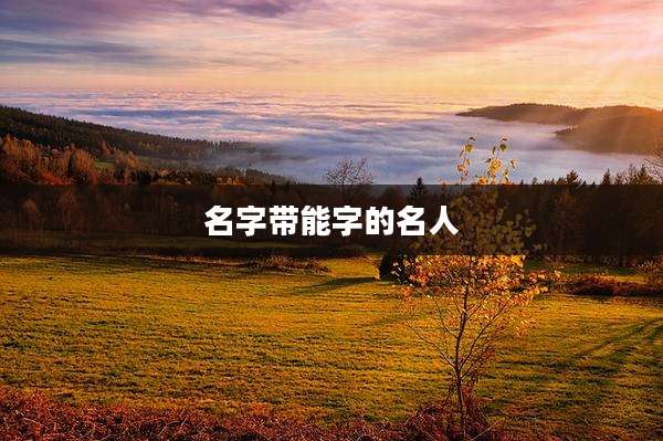 名字带能字的名人