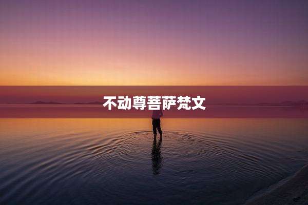 不动尊菩萨梵文