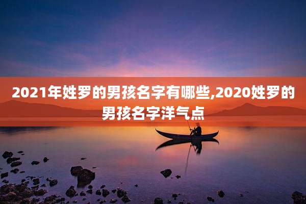 2021年姓罗的男孩名字有哪些,2020姓罗的男孩名字洋气点
