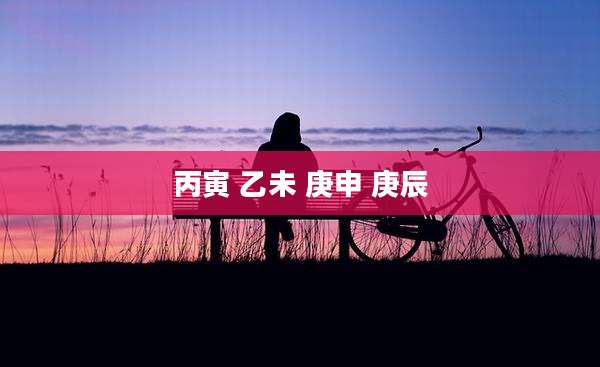 丙寅 乙未 庚申 庚辰