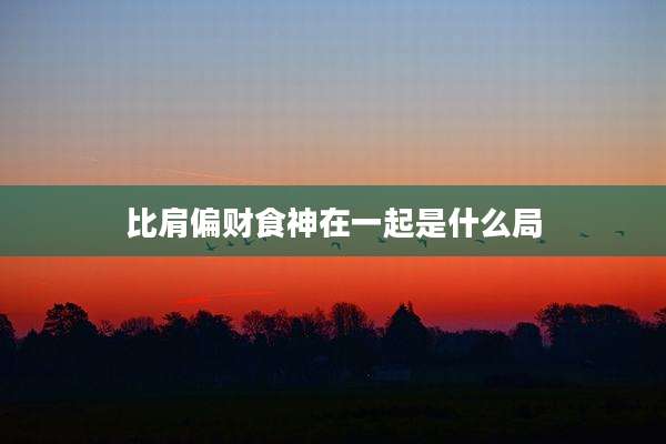 比肩偏财食神在一起是什么局