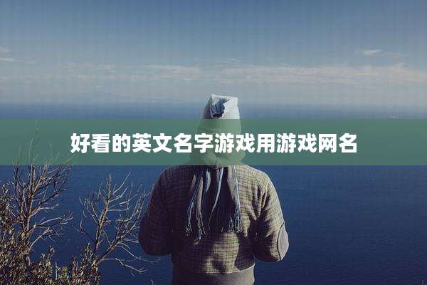 好看的英文名字游戏用游戏网名