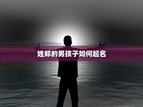 姓郑的男孩子如何起名