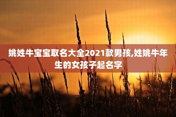 姚姓牛宝宝取名大全2021款男孩,姓姚牛年生的女孩子起名字