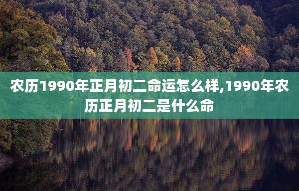 农历1990年正月初二命运怎么样,1990年农历正月初二是什么命
